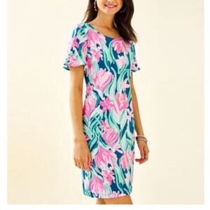 Lilly Pulitzer XS Mellorie Dress Mr Peacock Blue Dream A Little Dream